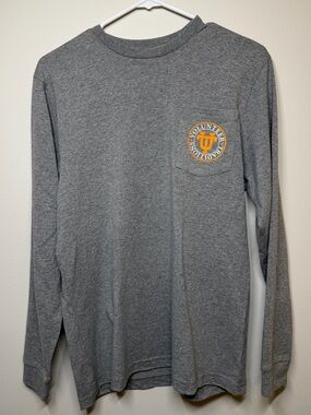 Volunteer Traditions Grey Pocket Tee with Orange Badge